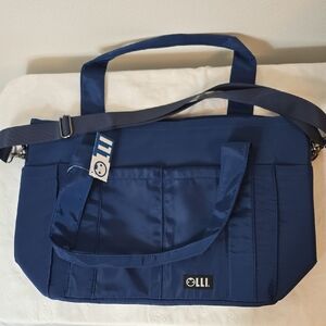 Olli Navy Tote Bag  Drinks, Baby Gear, Beach Gear  Adjustable Strap 21x14